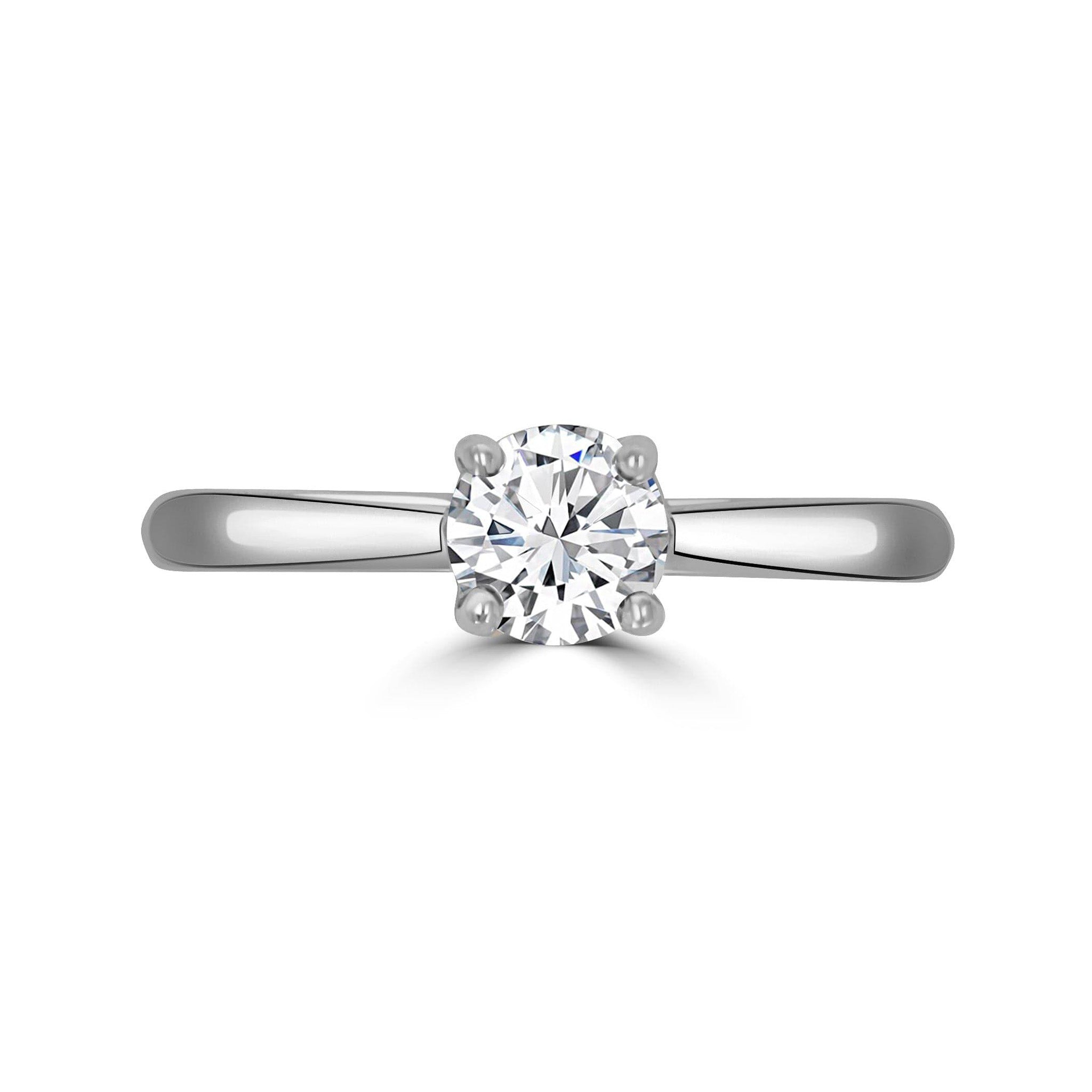 4 ctw Princess Lab Grown Diamond Petite Solitaire Engagement Ring -  Grownbrilliance
